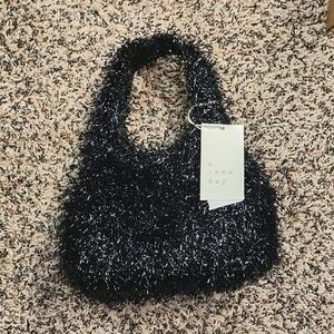 A New Day | Black Textured Luxury Hand Bag